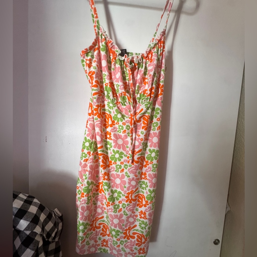 Floral Pink and Green Dress
